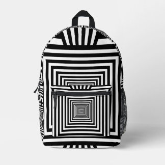 Imprimé Sac à dos géométrique 3D noir et blanc — Style an