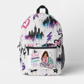 Imprimé Sac à dos graffiti urbain mignon pour filles (Recto)