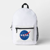 Imprimé Sac à dos Iconic NASA (blanc fusées) (Recto)