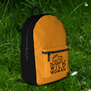 Imprimé Sac à dos jaune ironique pour randonnée minimalist