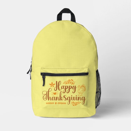 Imprimé Sac à dos Joyeux Thanksgiving (Recto)