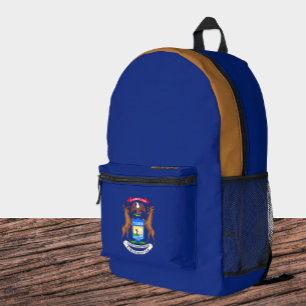Imprimé Sac à dos Michigan Flag, USA & Michigan Bag
