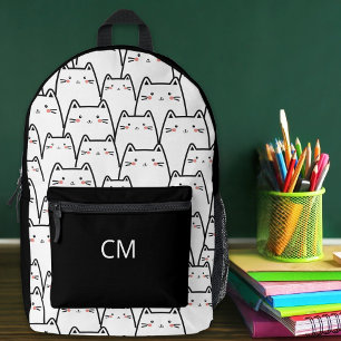 Imprimé Sac à dos monogramme personnalisé pour chats migno