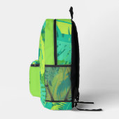 Imprimé Sac à dos monogramme tropical avec nom (Droite)