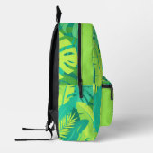 Imprimé Sac à dos monogramme tropical avec nom (Gauche)