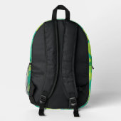 Imprimé Sac à dos monogramme tropical avec nom (Verso)