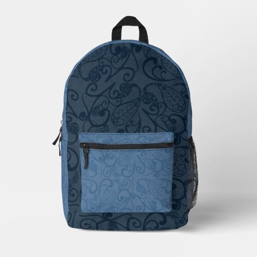 Imprimé Sac à dos Motif bleu feuille (Recto)