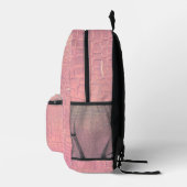 Imprimé Sac à dos Motif crocodile rose simulé (Droite)