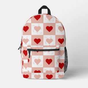 Imprimé Sac à dos Motif d'amour du coeur rouge et rose