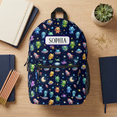 Imprimé Sac à dos motif galaxie alien mignon