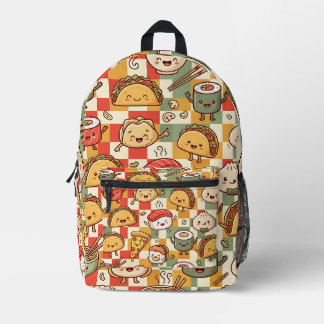 Imprimé Sac à dos motif pizza taco sushi