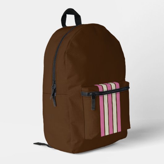 Imprimé Sac à dos napolitain (Brown, rose et crème) (Coin arrière gauche)