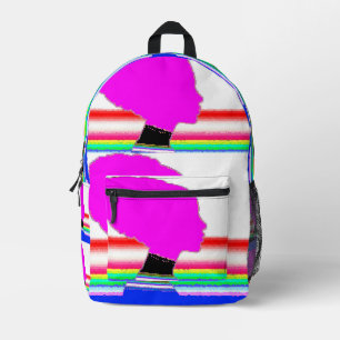 Imprimé Sac à dos Neon Glitch – Art à rayures