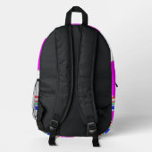 Imprimé Sac à dos Neon Glitch – Art à rayures (Verso)