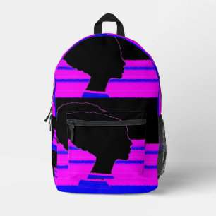 Imprimé Sac à dos Neon Profile – Art rayé