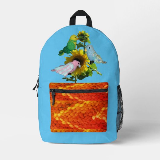 Imprimé Sac à dos - Oiseaux jouets sur tournesol (Recto)