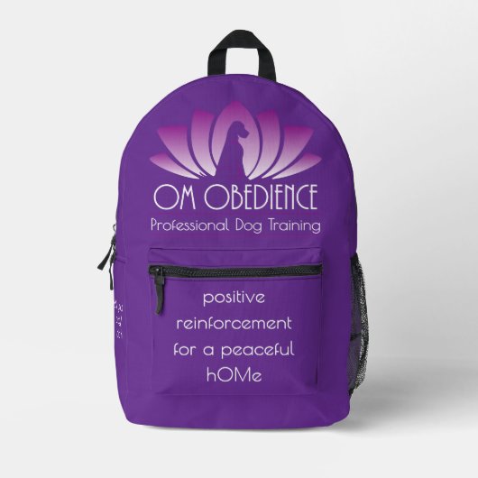 Imprimé Sac à dos Om Obedience (Royal Purple) (Recto)