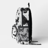 Imprimé Sac à dos Papillon noir et blanc (Droite)