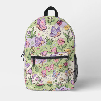 Imprimé Sac à dos Papillon Prairie Motif Pastel Printemps