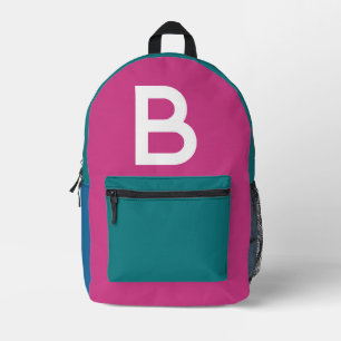 Imprimé Sac à dos personnalisé avec bloc de couleur rétro