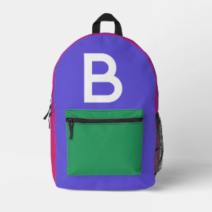 Imprimé Sac à dos personnalisé avec bloc de couleur rétro