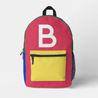Sac à dos personnalisé avec bloc de couleur rétro 