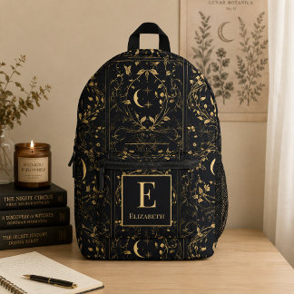 Imprimé Sac à dos personnalisé avec monogramme botanique a