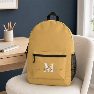 Imprimé Sac à dos personnalisé avec monogramme moderne en