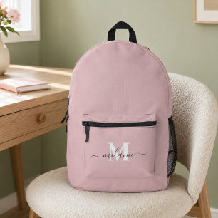 Imprimé Sac à dos personnalisé avec monogramme moderne ros