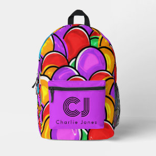 Imprimé Sac à dos personnalisé en monogramme avec un style