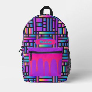 Imprimé Sac à dos personnalisé Glow Grid Rainbow Edition d