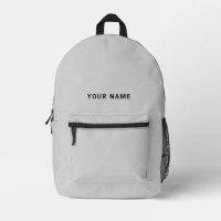 Sac à dos personnalisé gris minimaliste