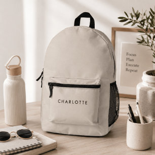 Imprimé Sac à dos personnalisé minimaliste moderne avec no