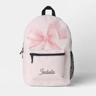 Imprimé Sac à dos personnalisé pour fille avec un joli nœu