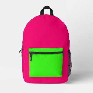 Imprimé Sac à dos personnalisé rose et vert néon