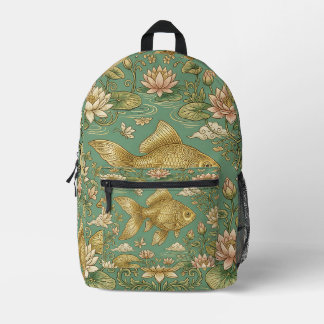 Imprimé Sac à dos Poisson doré – Motif de l'étang aux nénu