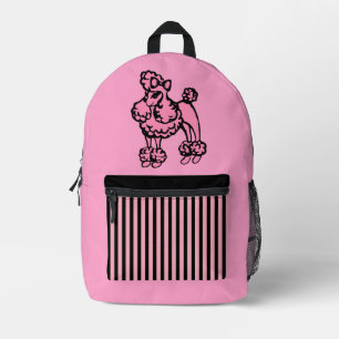 Imprimé Sac à dos Poodle Rose