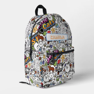 Imprimé Sac à dos pour enfants motif chat de dessin animé