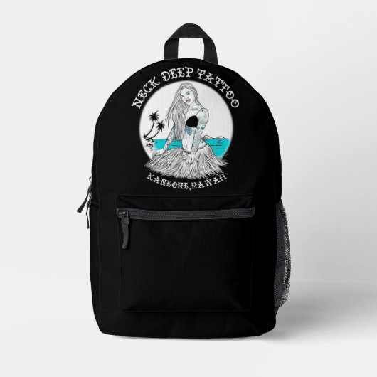 Imprimé Sac à dos pour fille Hula tatouée (Recto)