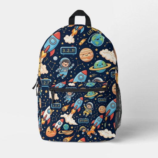 Imprimé Sac à dos Rocket Planet Countdown avec un design s (Recto)