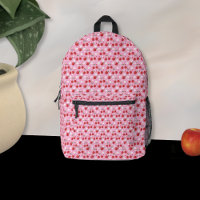 Sac à dos rose cerise et minuscule fleur