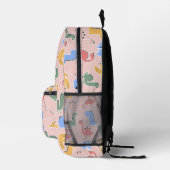 Imprimé Sac à dos rose dinosaure mignon pour filles (Droite)