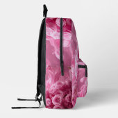 Imprimé Sac à dos rose Fleurs Tourbillons – Texte personna (Gauche)