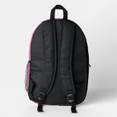 Imprimé Sac à dos rose noir personnalisable (Verso)
