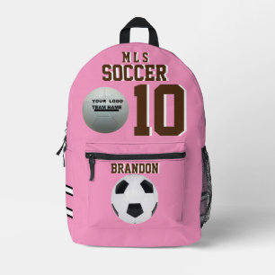 Imprimé sac à dos rose soccer rose personnalisateur rose n
