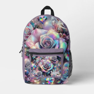 Imprimé Sac à dos scolaire Opal Iridescent Rose