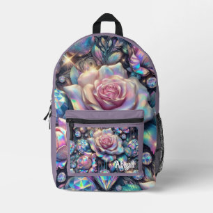 Imprimé Sac à dos scolaire Opal Iridescent Rose