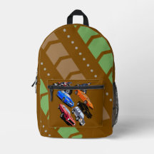 Sac à dos scolaire pour enfants avec voitures et m