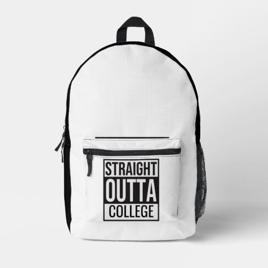 Imprimé Sac à dos Straight Outta College (Recto)