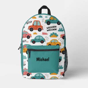 Imprimé Sac à dos Toy Cars pour enfants, sac à dos Michael